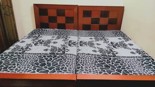 2Single Bed For Sale without Mattress