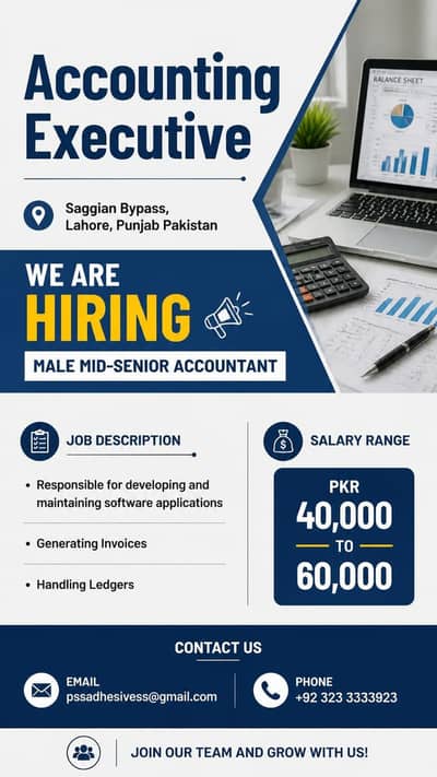 We Are Hiring an accounting executive
