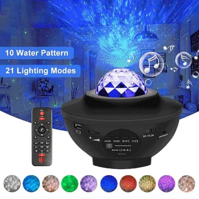Starry Galaxy Projector with Bluetooth Speaker & Remote