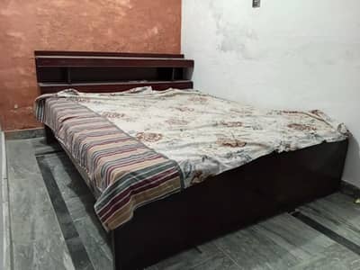 wooden bed