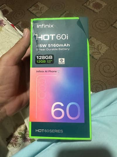 Infinix Hot 60i 6+6 128 5 months waranty