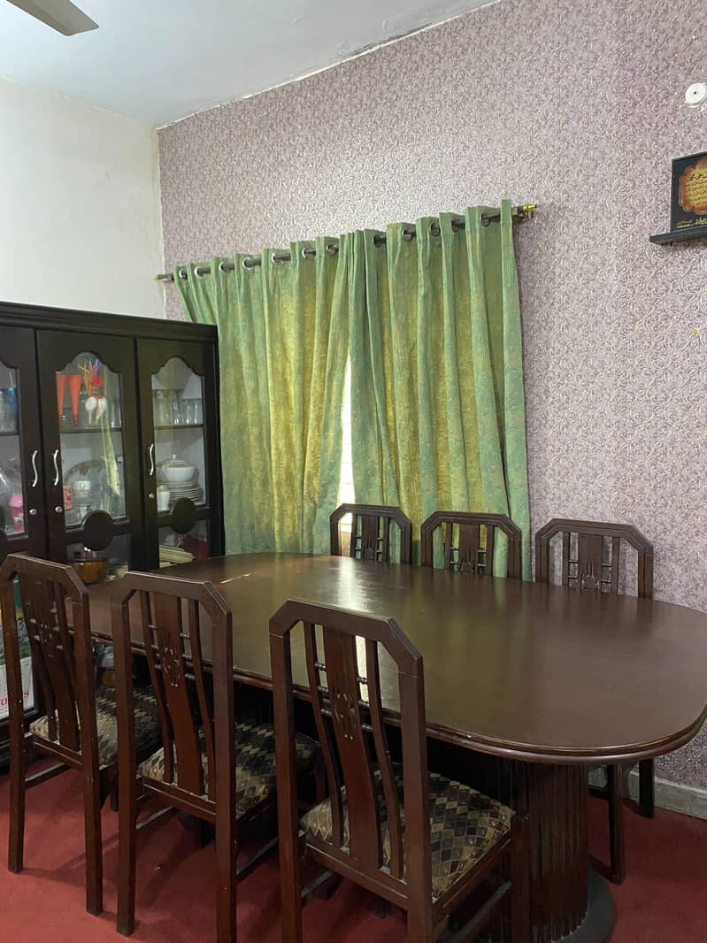 6 chairs solid wood dinning table 1