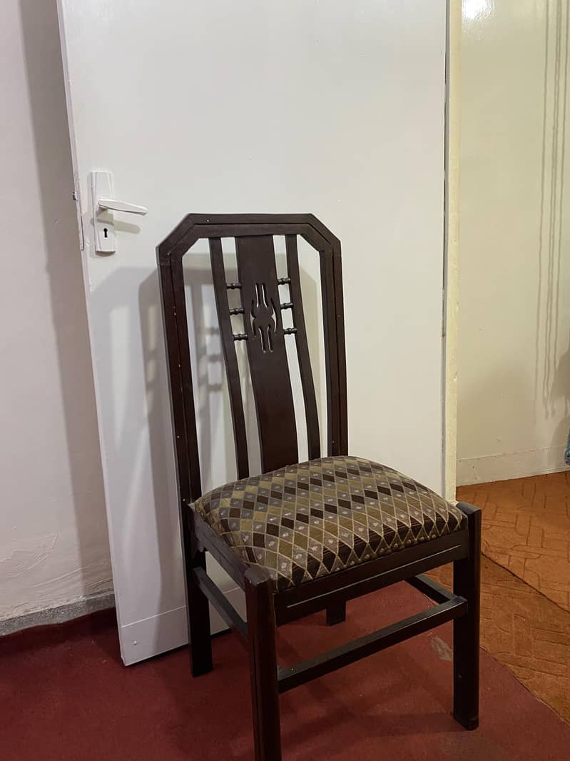 6 chairs solid wood dinning table 4