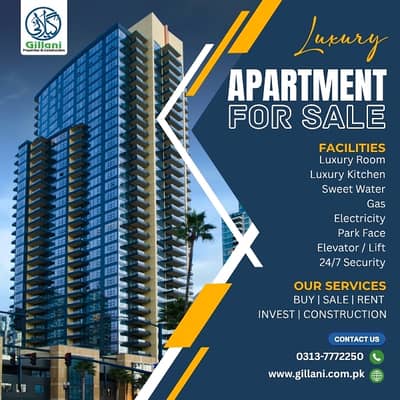 2 Bed Lounge Leased 3rd Floor Apartment For Sale Karachi university Society Sector 17A Scheme 33 Karachi