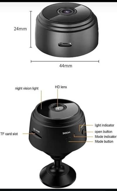 Meni Wefi Camera For Home Office 360 View Night Vision