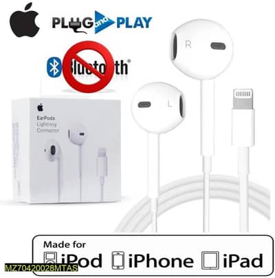 white iphone handsfree with mic
