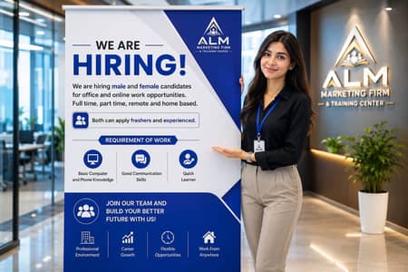 We are hiring male and female for office and online work