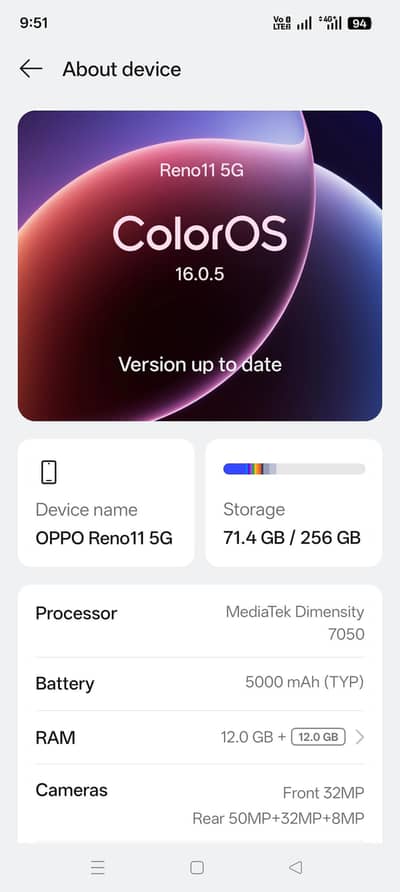 oppo Reno 11 5g 12/256