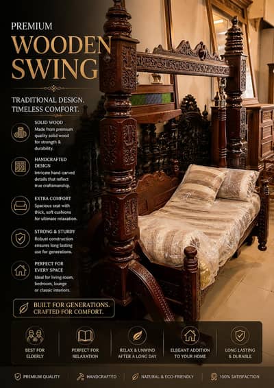 Premium Pure Wooden Swing