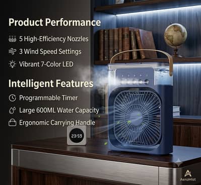 AeroMist 5-Nozzle Portable Evaporative Cooler