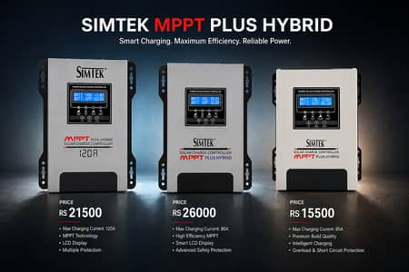 SIMTEK MPPT Hybrid Solar Charge Controller–80A / 85A / 120A /70A/100A