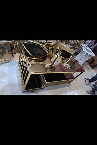 Center table for sell | Coffee table Glass mirror Top. SS material