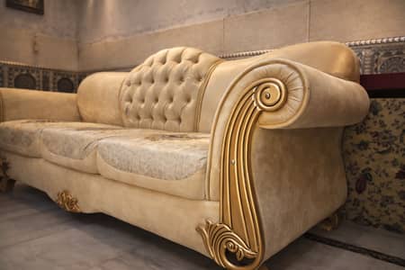 Luxury SofaSet, with Medicated Foam,Royal Golden,Premium Manufacturing