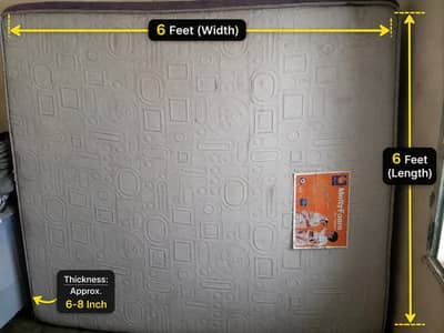 Original Master MoltyFoam Mattress 6×6 Ft