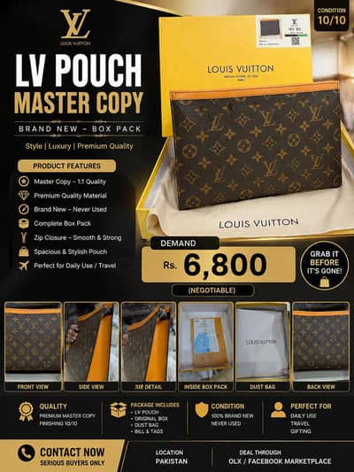 Brand New Louis Vuitton Pochette Voyage Souple