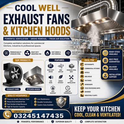 Industrial Ventilation System | Kitchen Exhaust Hood | GI Duct | Fresh