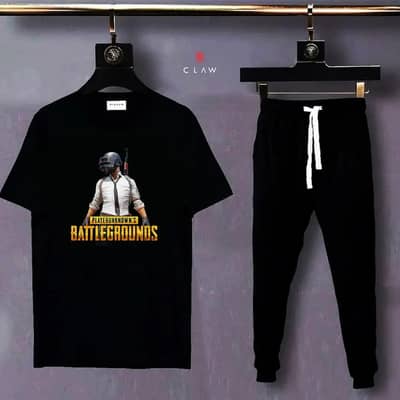 PUBG Printed T-Shirt & Trouser Set for Men | Sports Tracksuit |Summer