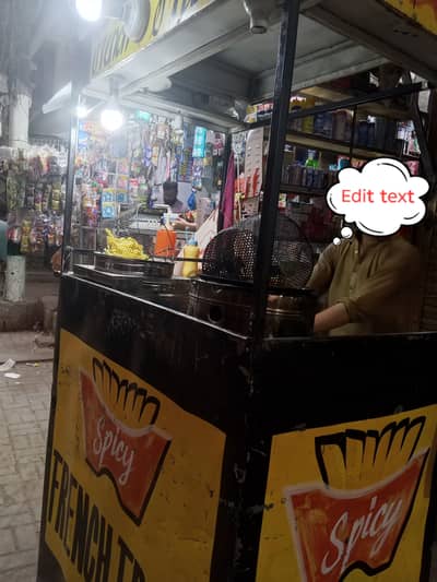 Fries stall complete setup for sale with space jaga KY Sath