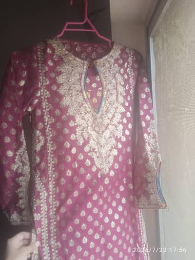 Ready to wear 3 piece embroidered Dress