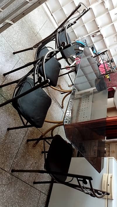 5 seater sofa with dinning table and 5 chairs