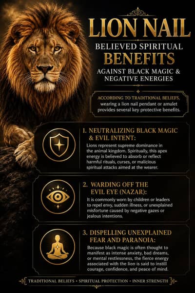 100% ORIGNAL LION NAIL WITH MONEY BACK GARUNTED 925 SILVER