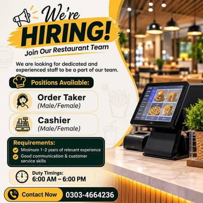 order taker, cashier