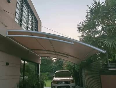 Wall Mounted Shades | PVC Shades | Car Parking Structure | Pole Shade