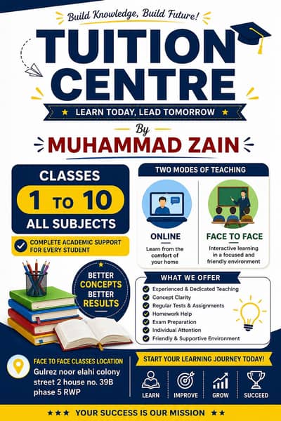 Tuition Centre – Classes 1 to 10