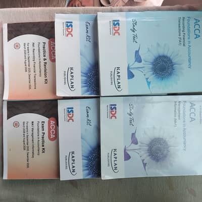 ACCA FIA Kaplan books FA1 and MA1 plus BPP exam kits