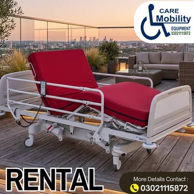 Patient bed RENT Hospital ICU bed Electric Motorized bed on Rent