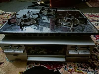 japani stove automatic 3 burner with timer display