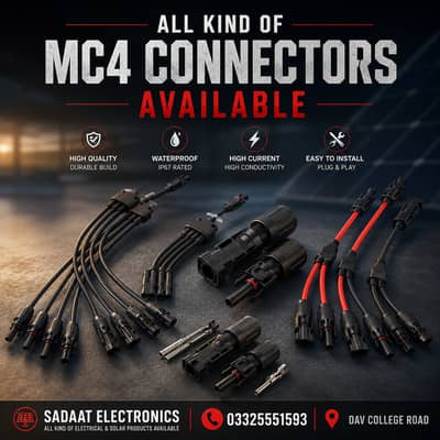 MC4 Solar Connectors & Splitters | Male Female | Connectors
