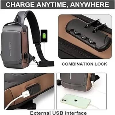Men’s Waterproof Crossbody Bag | Stylish Shoulder Sling