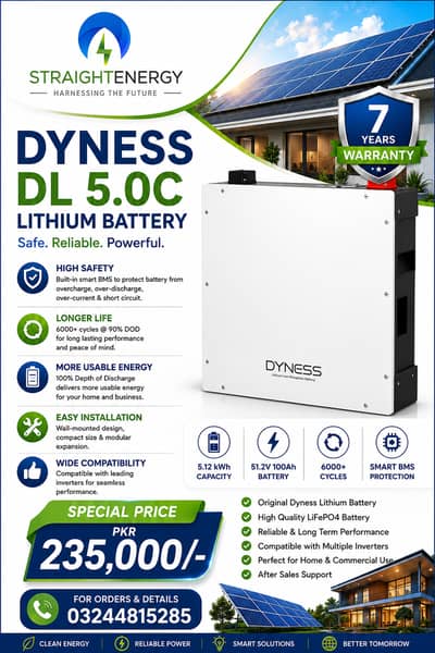 Dyness DL 5.0C 5.12kWh Lithium Battery Original LiFePO4 Solar Batter