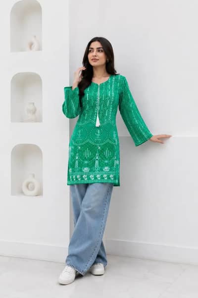 Arabic lawn ready to wear azadi shirt for girls