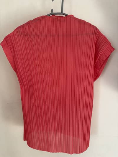 Ethnic by Outfitters Pleated Co-Ord Set – Size M – Coral Pink