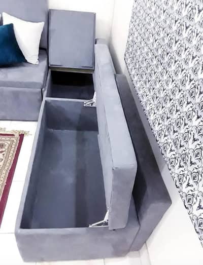 L Shape Sofa Cum Bed with Storage – Excellent Condition