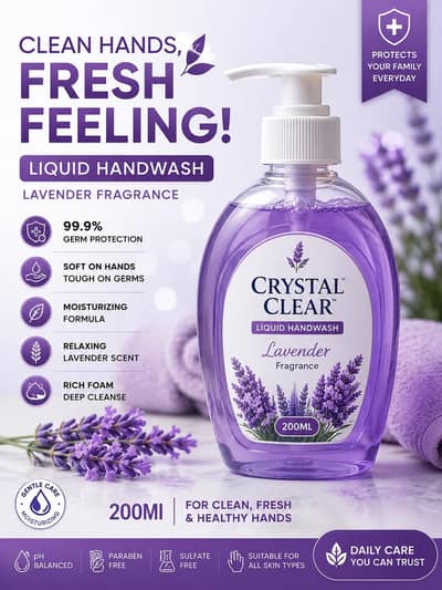 Liquid Hand Wash and Body Wash Lavender Flavour 1 Litre Premium