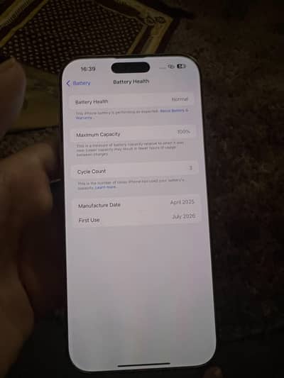 Apple iPhone 16 Pro Max Non pta with box and cable v11 months warranty