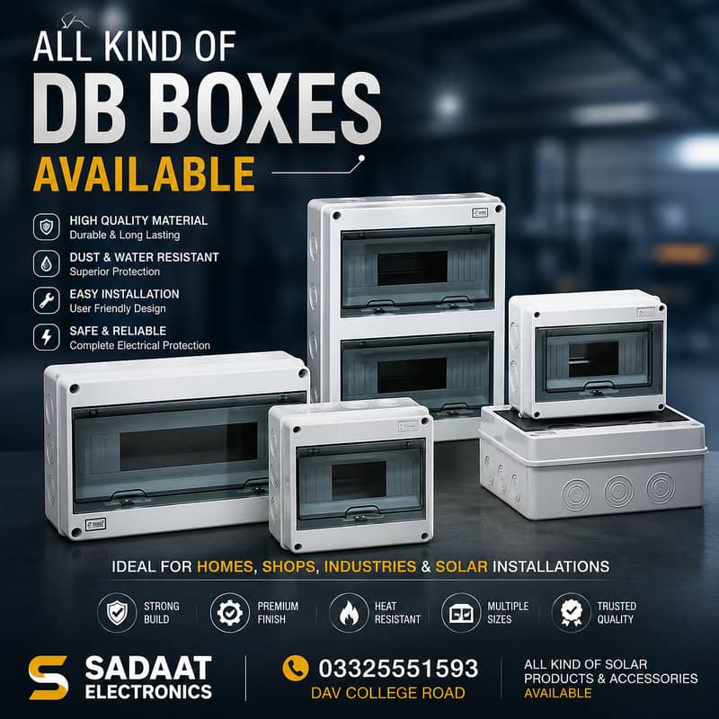 DB Boxes | Distribution Boards | Electrical & Solar DB Boxes 0