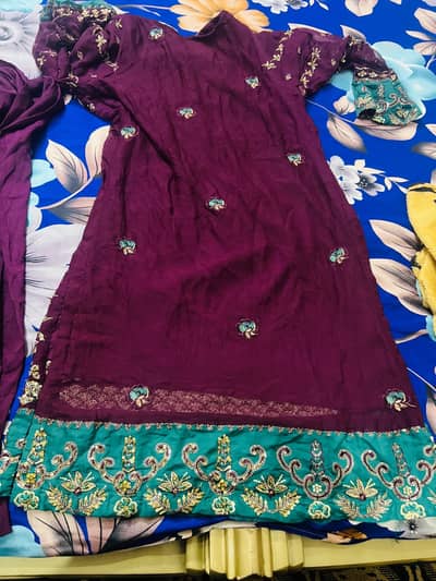 3 piece party wear dress