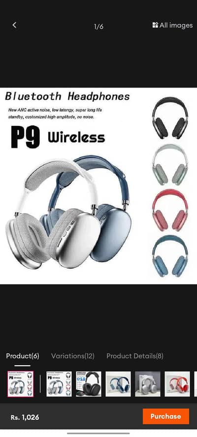 Wireless Headphones Bluetooth 5.0 Stereo Gaming Wireless headphones