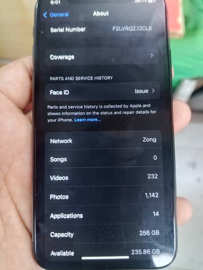 Apple iPhone X pta approved 256 gb