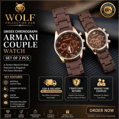 Unisex Chronograph Armani Couple Watch