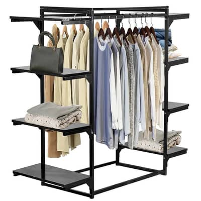 Premium Garment Rack with Shelves
