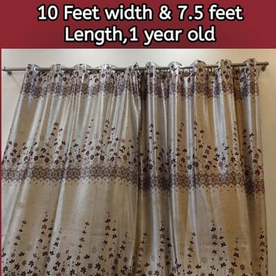 pink curtains 10 feet width and 7.5 feet length