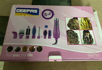 Geepas 8-in-1 Hair Styler (GH731) - Brand New, Box Packed.