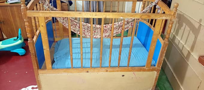 wooden cot