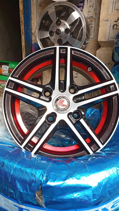 BOX PACK ALLOY RIMS FOR SUZUKI MEHRAN AND HIROOF.