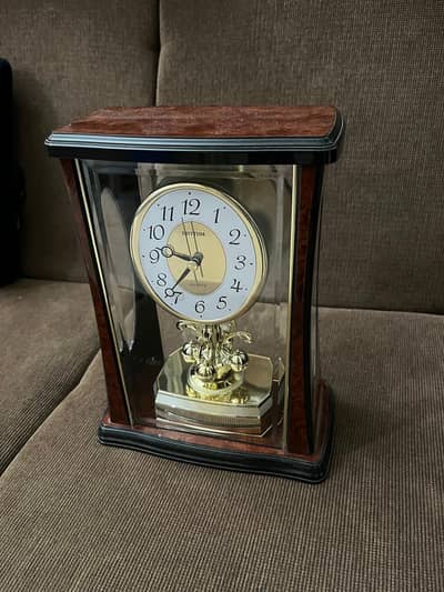 Rhythm Japan Table Clock | Wooden Finish | Box Included